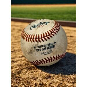 Rawlings Can-Am League New Jersey Jackals Game Used Baseball Miles Wolff
